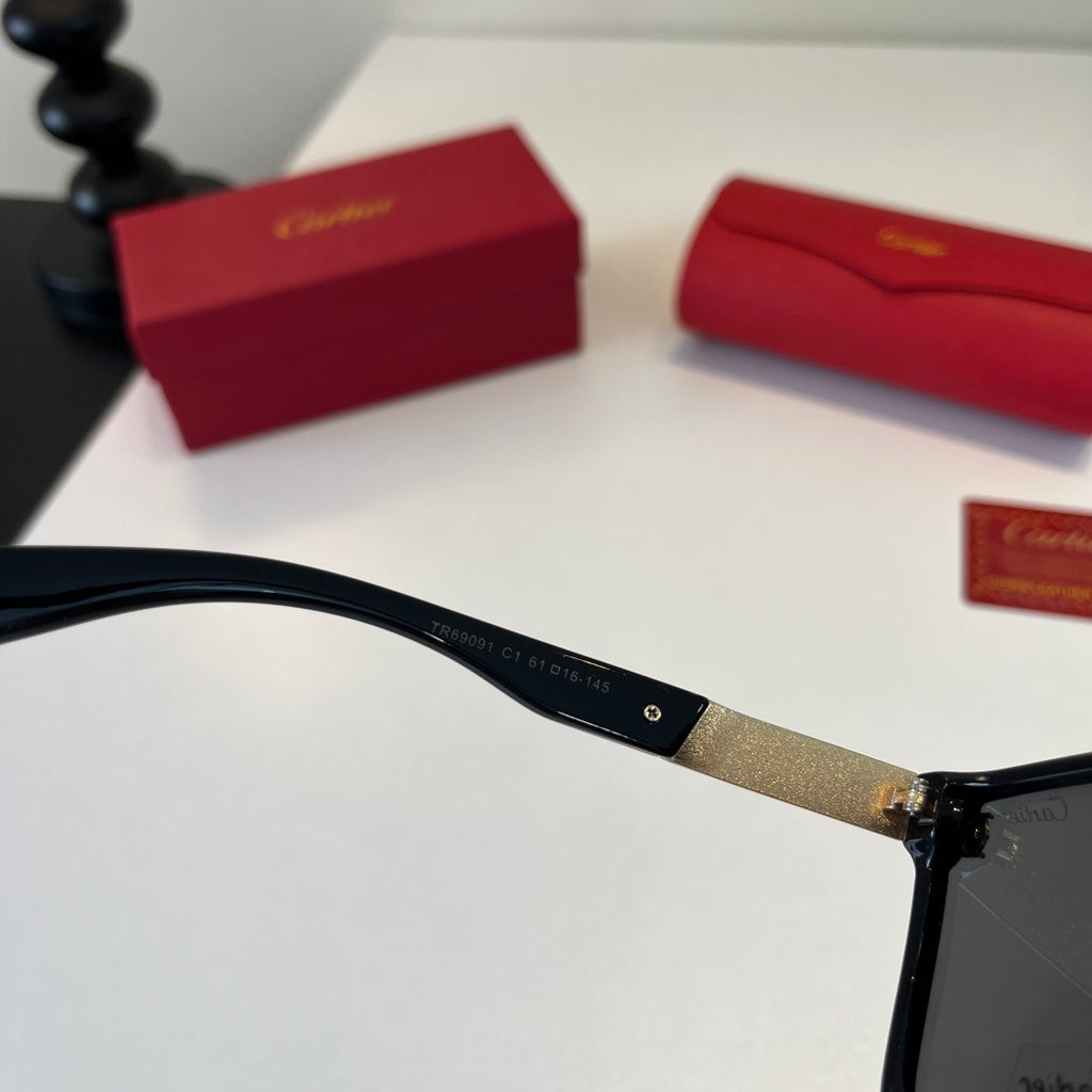 Cartier Lightweight Metal Rimless Black Lens Sunglasses for Men & Wom - 493711 - detail image 9