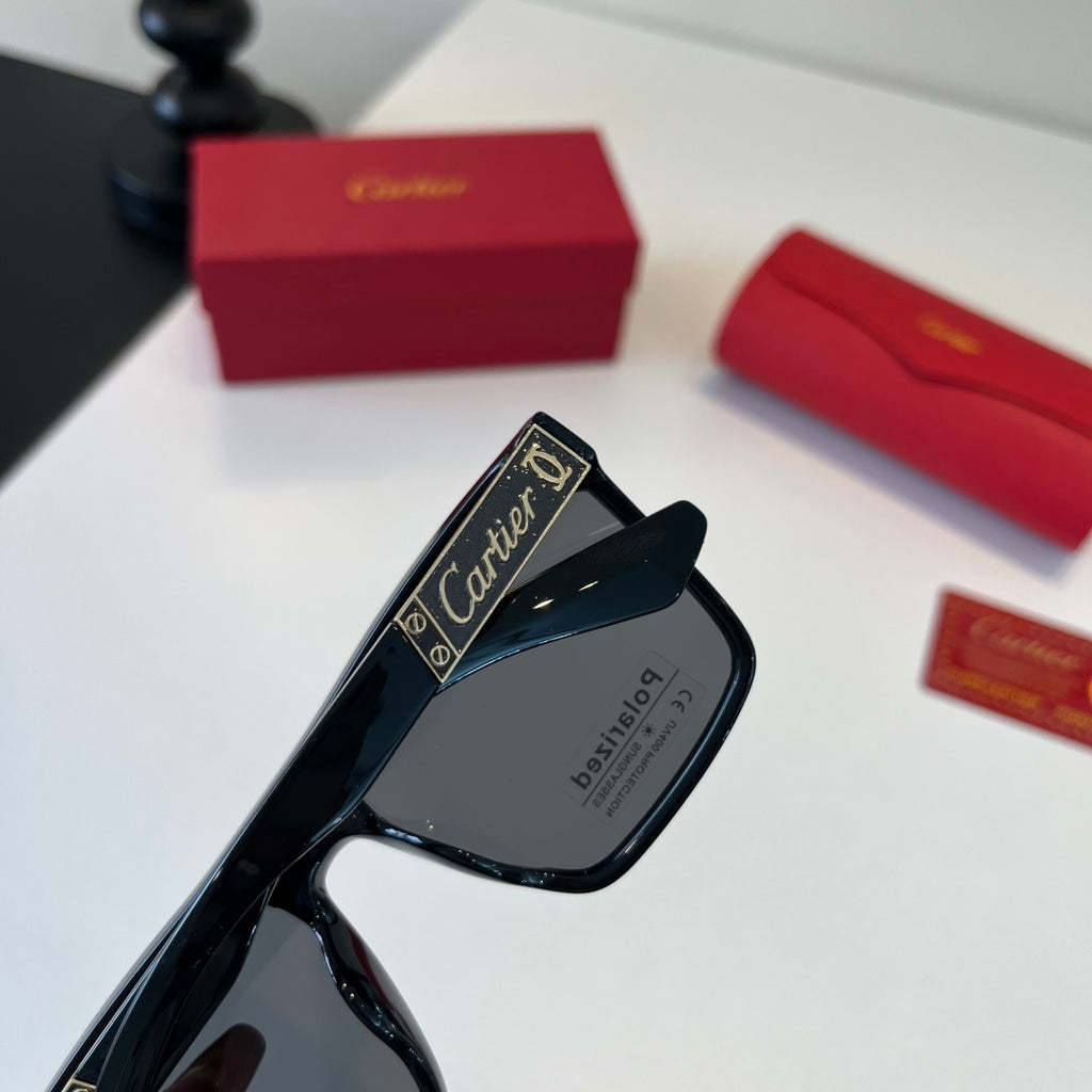 Cartier Lightweight Metal Rimless Black Lens Sunglasses for Men & Wom - 493711 - detail image 7