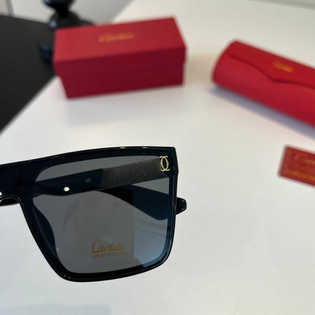 Cartier Lightweight Metal Rimless Black Lens Sunglasses for Men & Wom - 372238 - detail image 6
