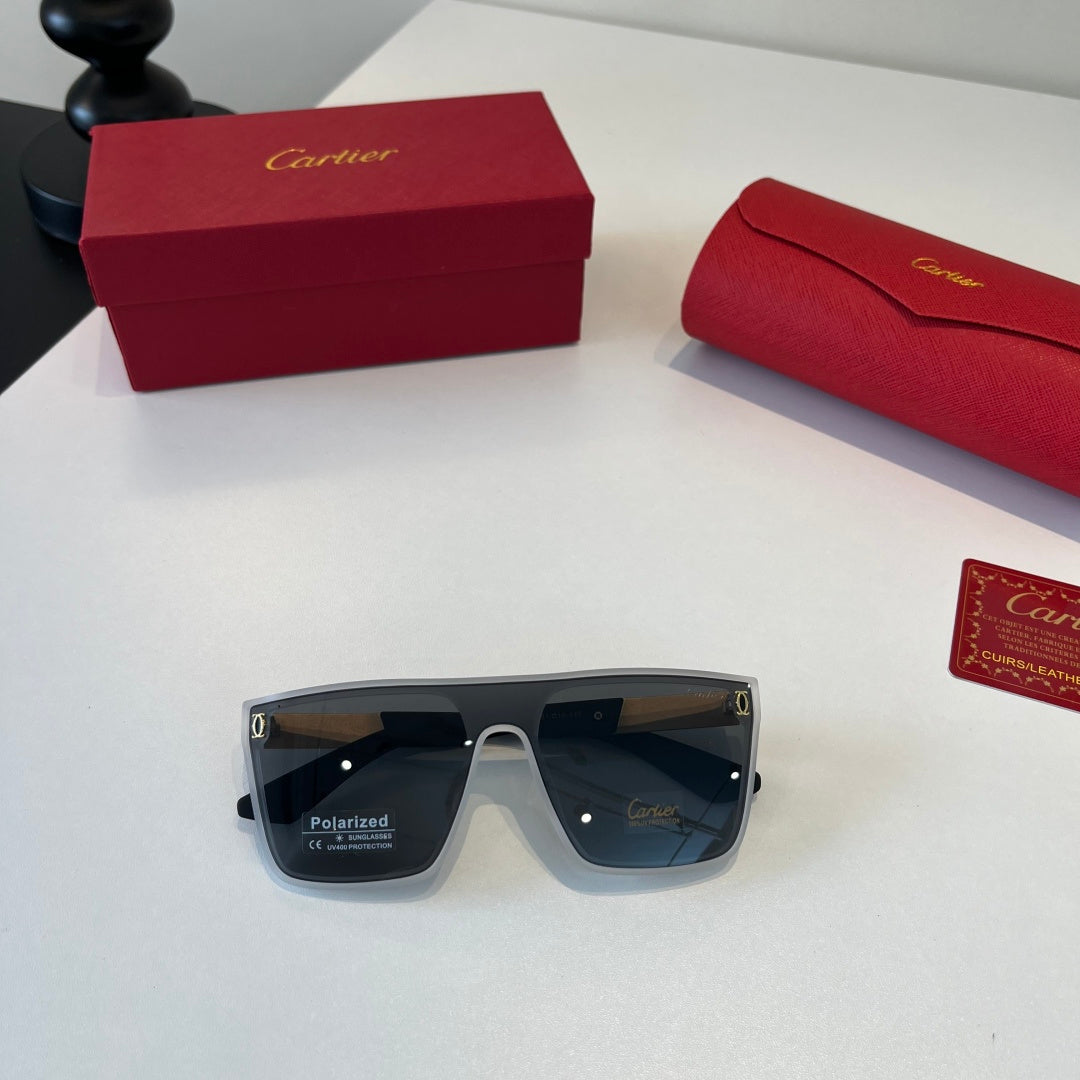 Cartier Lightweight Metal Rimless Silver Lens Sunglasses for Men & Wo - 372239 - detail image 5