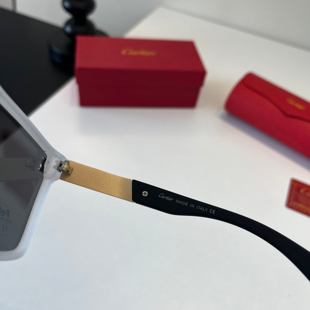 Cartier Lightweight Metal Rimless Silver Lens Sunglasses for Men & Wo - 415998 - detail image 11