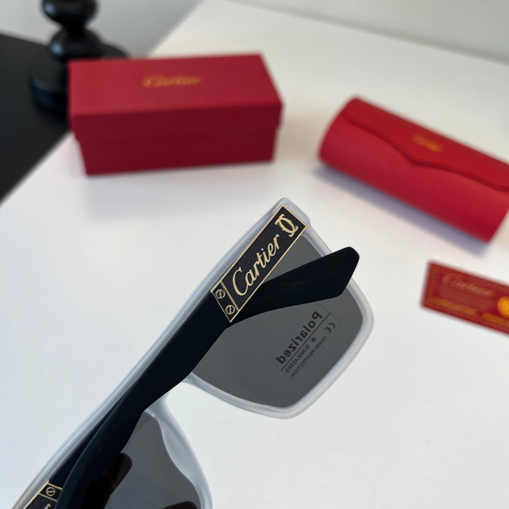 Cartier Lightweight Metal Rimless Silver Lens Sunglasses for Men & Wo - 372239 - detail image 8