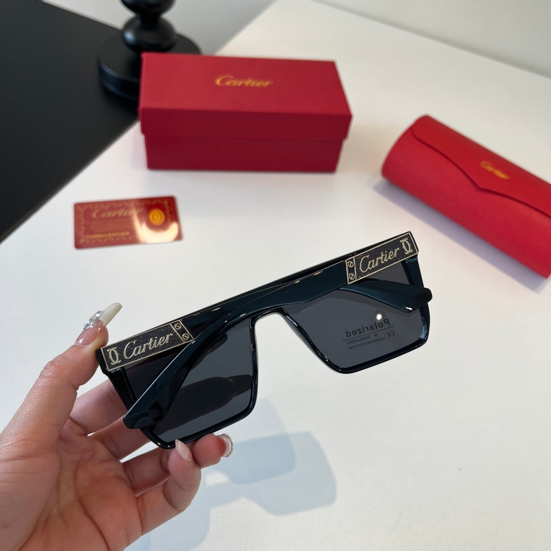 Cartier Lightweight Metal Rimless Black Lens Sunglasses for Men & Wom - 372240 - detail image 7