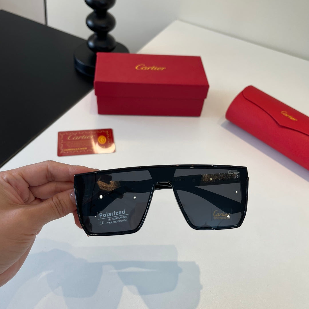 Cartier Lightweight Metal Rimless Black Lens Sunglasses for Men & Wom - 415999 - detail image 4