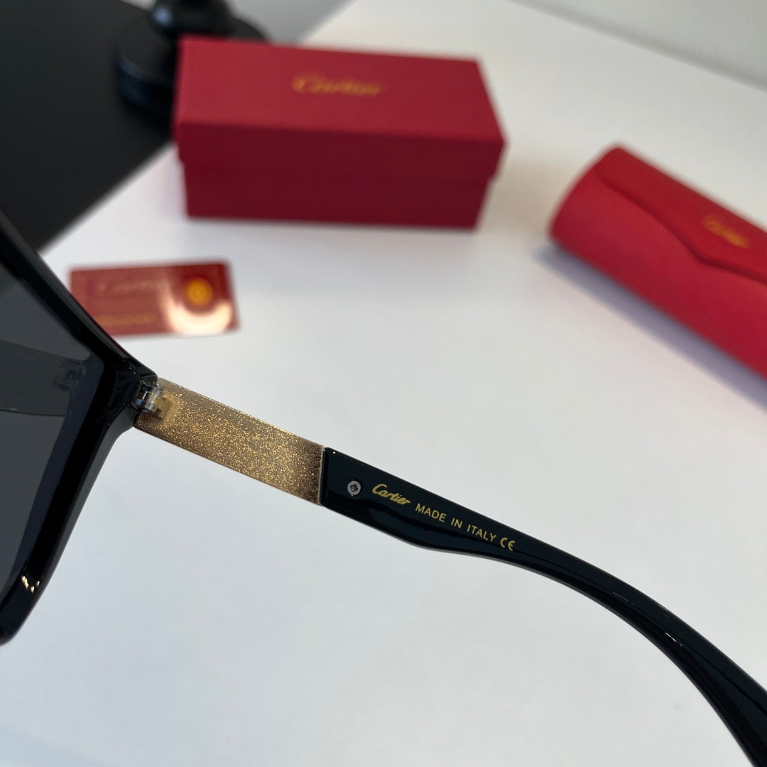 Cartier Lightweight Metal Rimless Black Lens Sunglasses for Men & Wom - 372240 - detail image 9