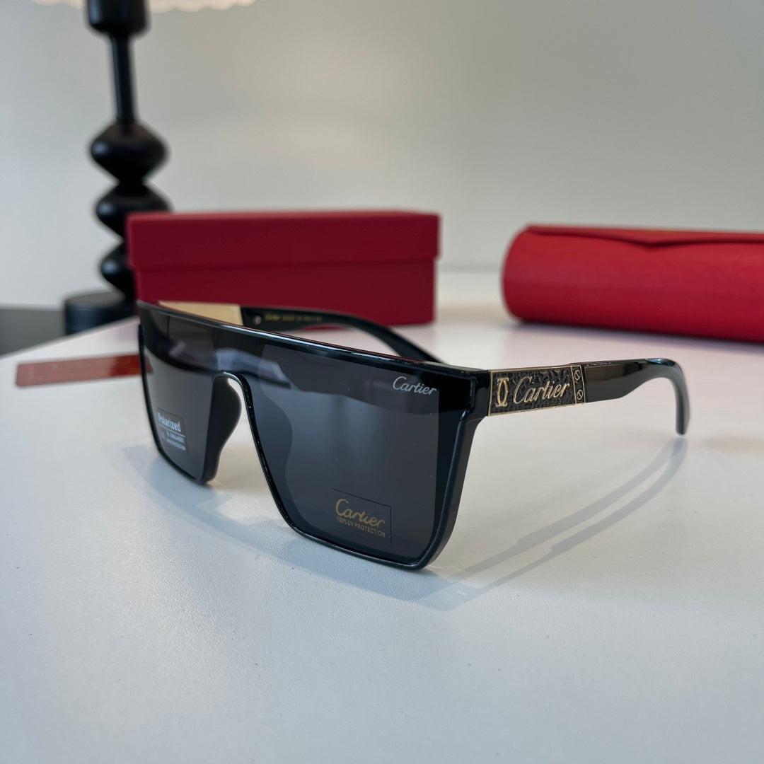 Cartier Lightweight Metal Rimless Black Lens Sunglasses for Men & Wom - 372240 - detail image 3