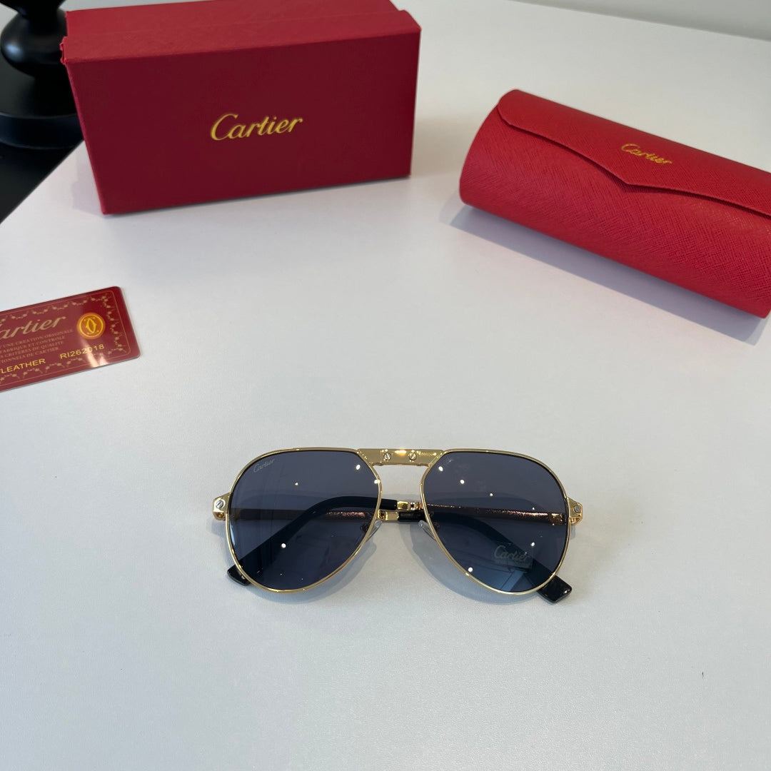 Cartier Folding Metal Rimless Silver Lens Sunglasses for Men & Women - 416002 - detail image 5