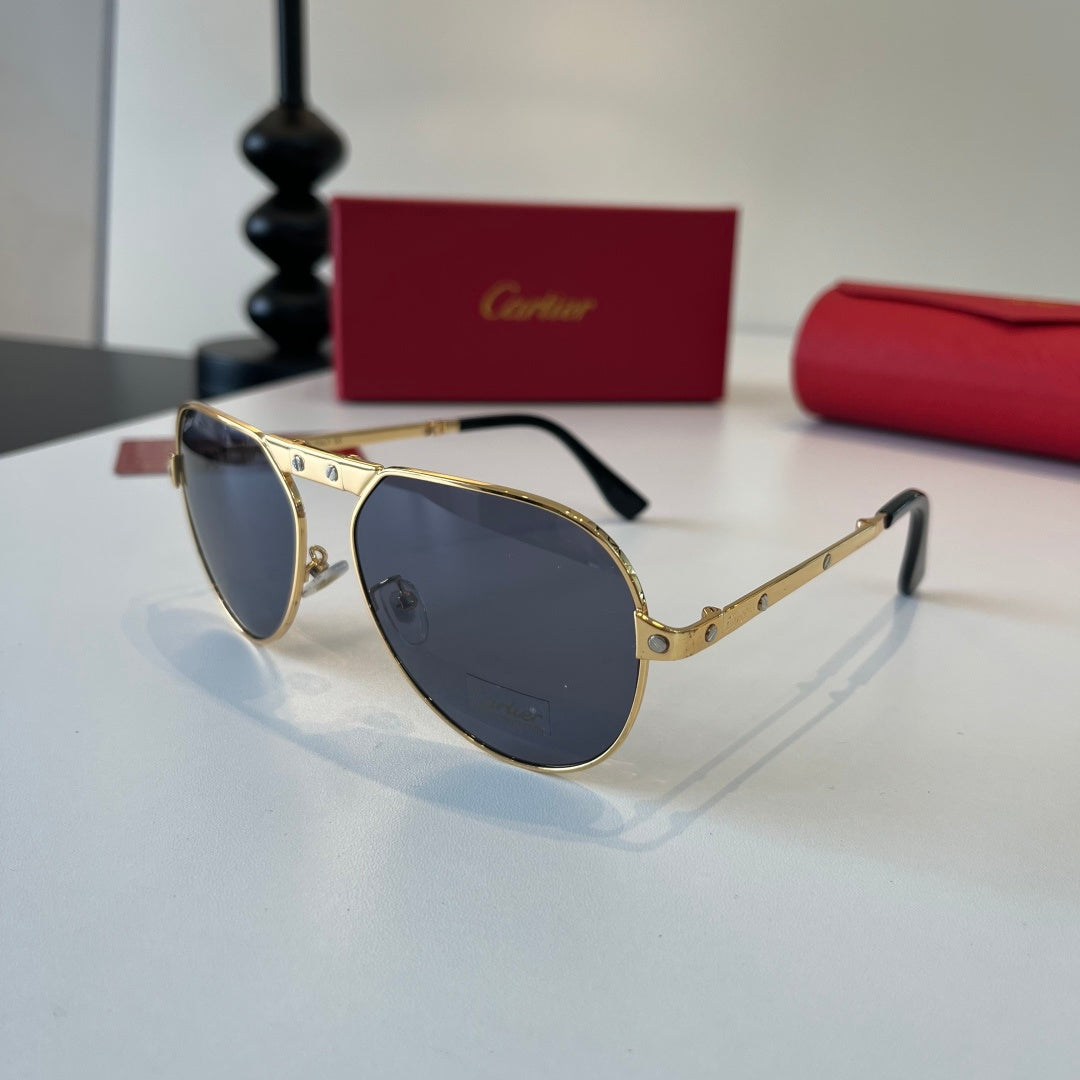 Cartier Folding Metal Rimless Silver Lens Sunglasses for Men & Women - 416002 - detail image 3