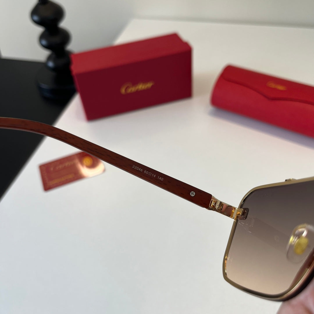 Cartier Lightweight Metal Rimless Silver Lens Sunglasses for Men & Wo - 487232 - detail image 9
