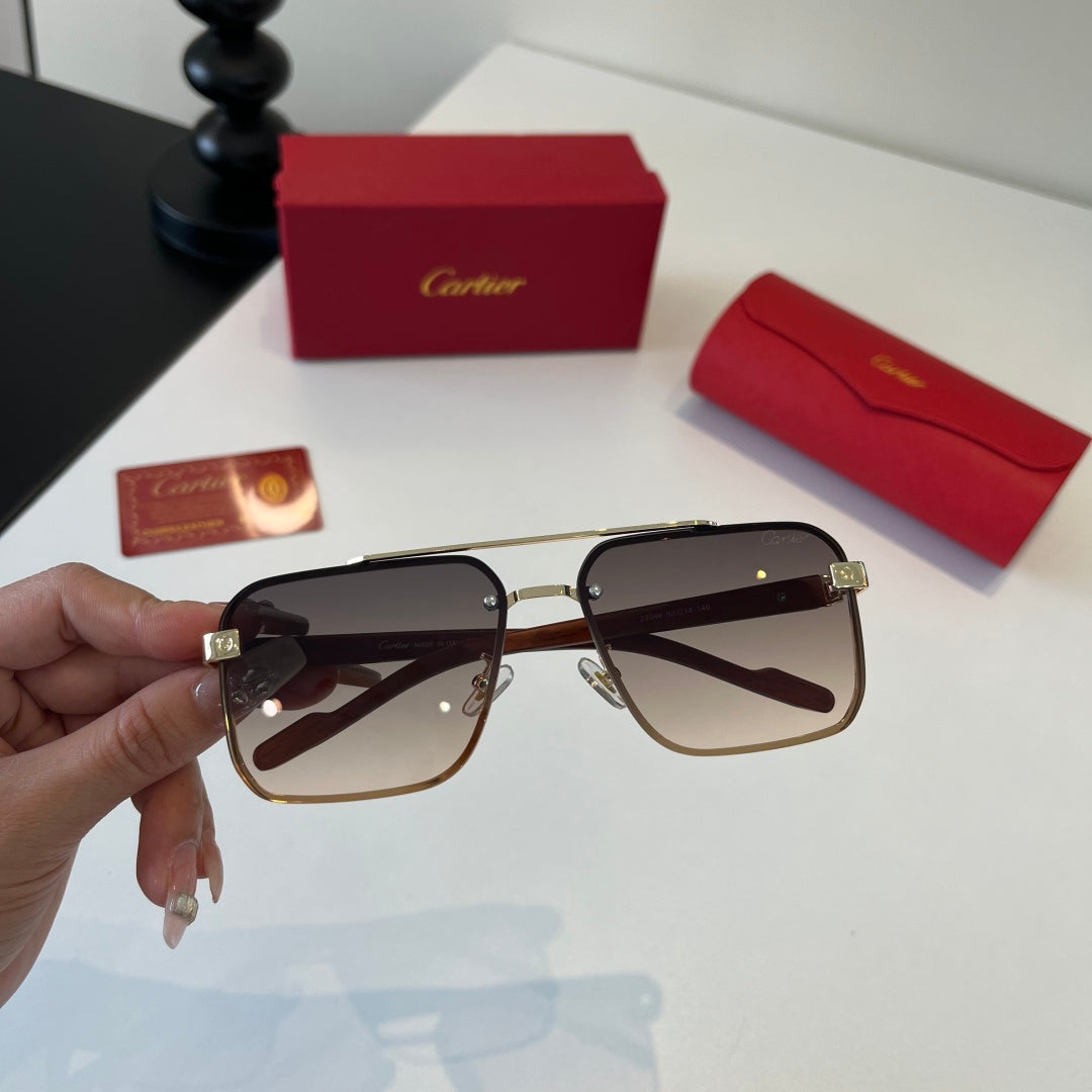 Cartier Lightweight Metal Rimless Silver Lens Sunglasses for Men & Wo - 487232 - detail image 4