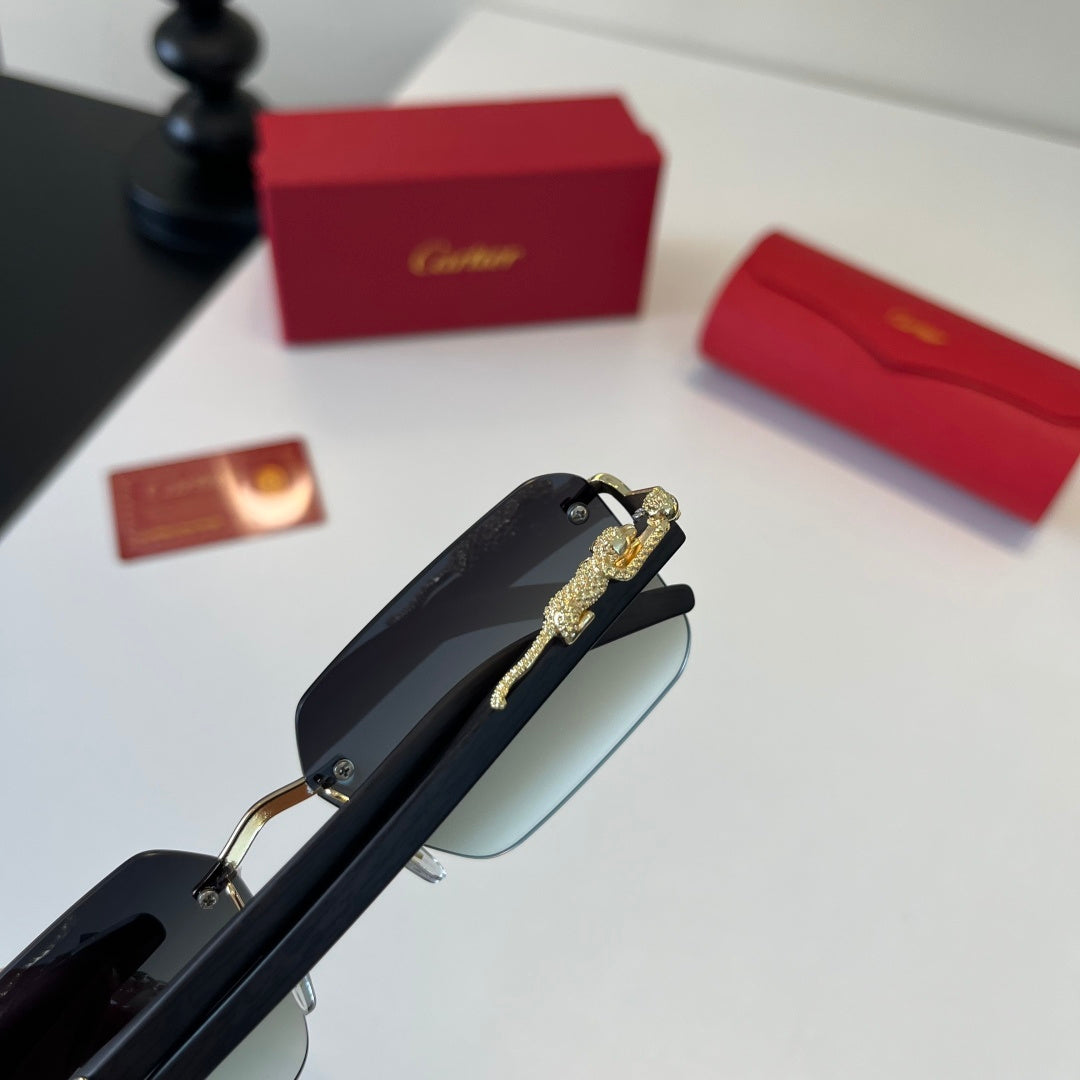 Cartier Lightweight Metal Rimless Silver Lens Sunglasses for Men & Wo - 416003 - detail image 8