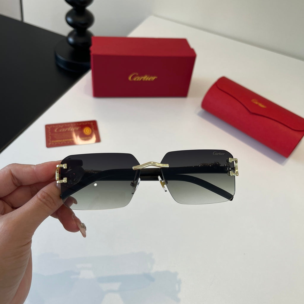 Cartier Lightweight Metal Rimless Silver Lens Sunglasses for Men & Wo - 416003 - detail image 5