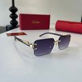 Cartier Lightweight Metal Rimless Silver Lens Sunglasses for Men & Wo - 372243