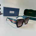 Gucci Oversized Silver Lens Sunglasses for Men & Women - 132237
