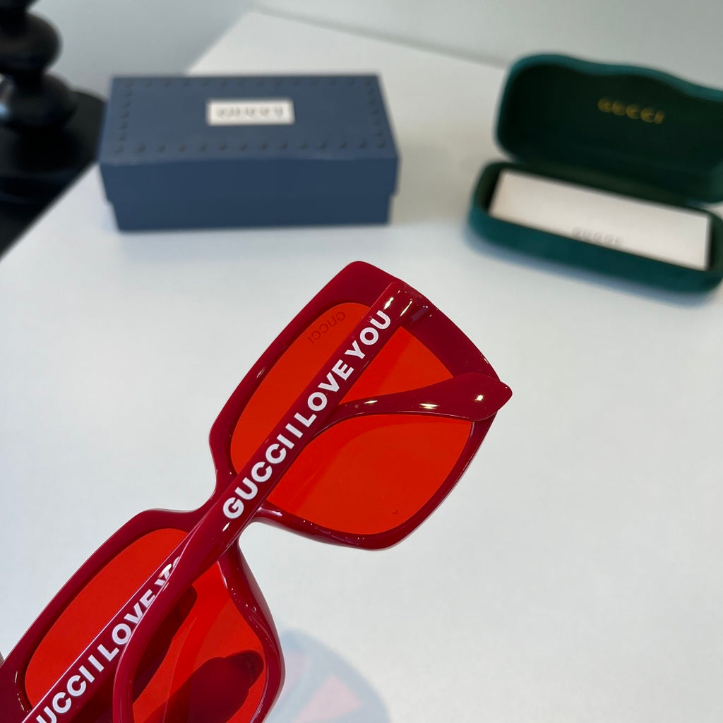 Gucci Oversized Red Lens Sunglasses for Men & Women - 132238 - detail image 6