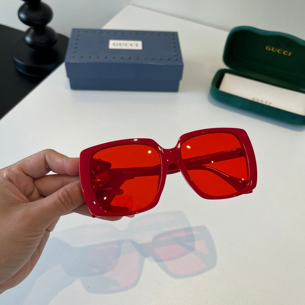Gucci Oversized Red Lens Sunglasses for Men & Women - 371506 - detail image 5