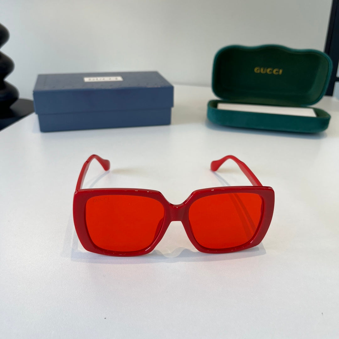 Gucci Oversized Red Lens Sunglasses for Men & Women - 132238
