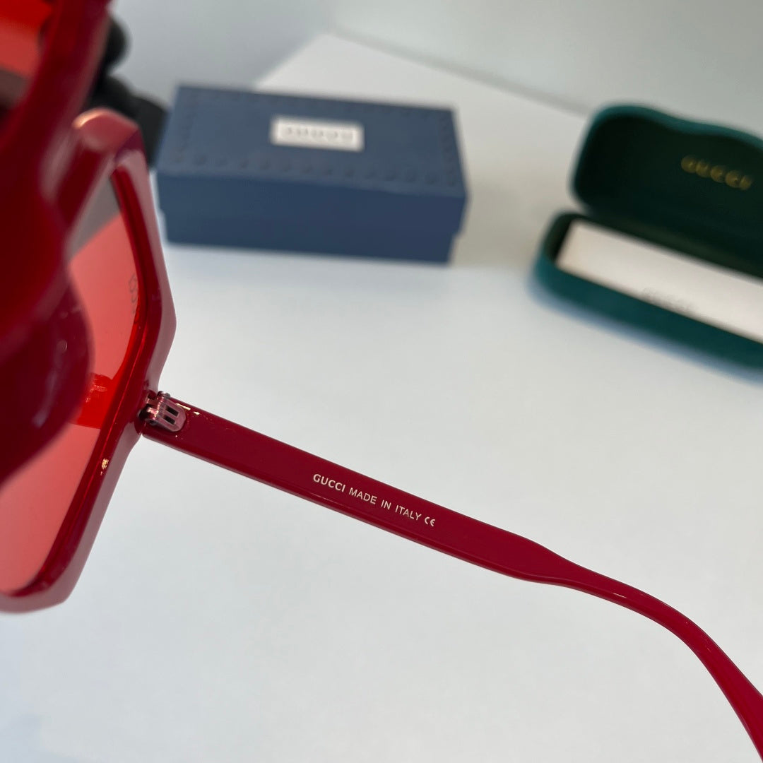 Gucci Oversized Red Lens Sunglasses for Men & Women - 371506 - detail image 9