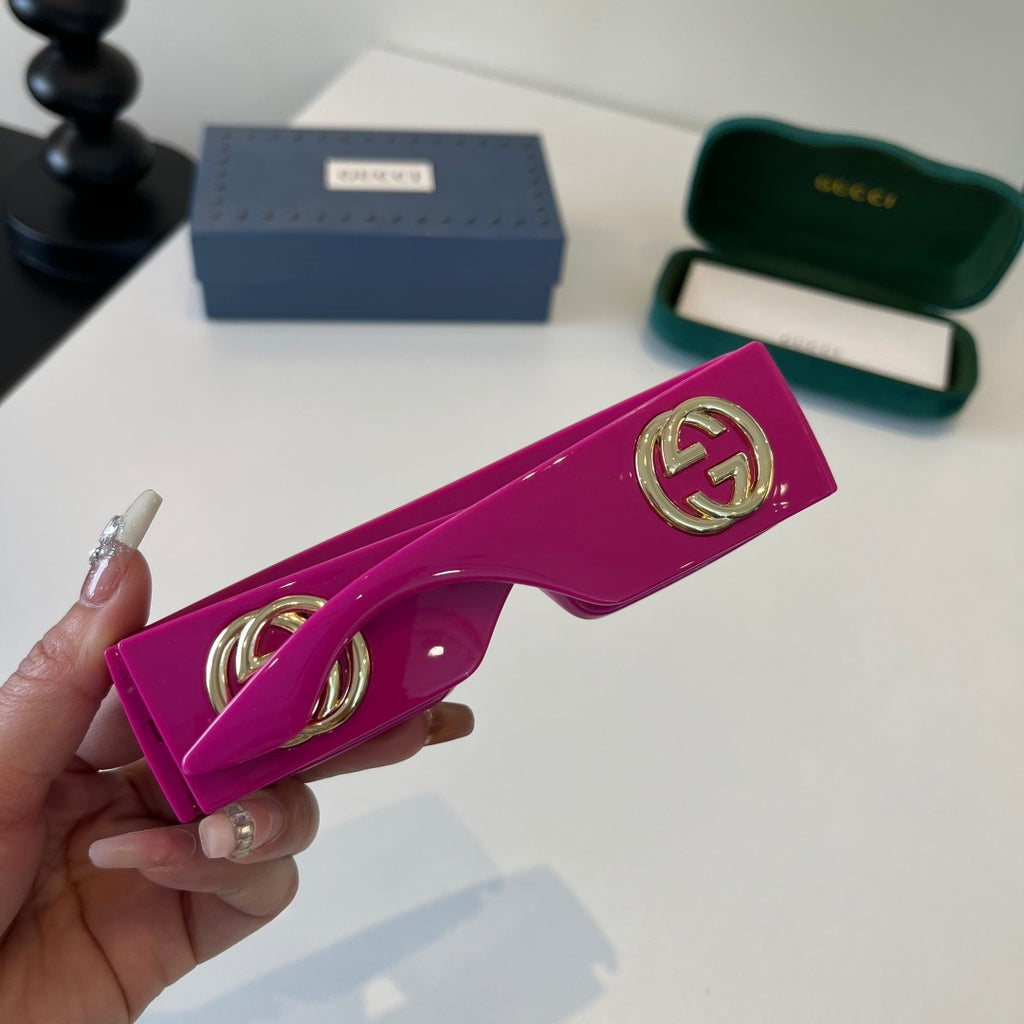 Gucci Oversized Purple Lens Sunglasses for Men & Women - 132240 - detail image 6
