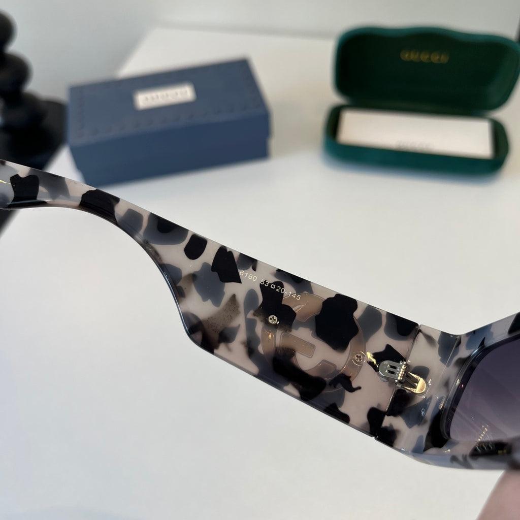 Gucci Oversized Silver Lens Sunglasses for Men & Women - 132242 - detail image 7