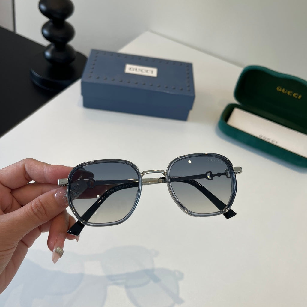 Gucci Oversized Silver Lens Sunglasses for Women - 132252 - detail image 5