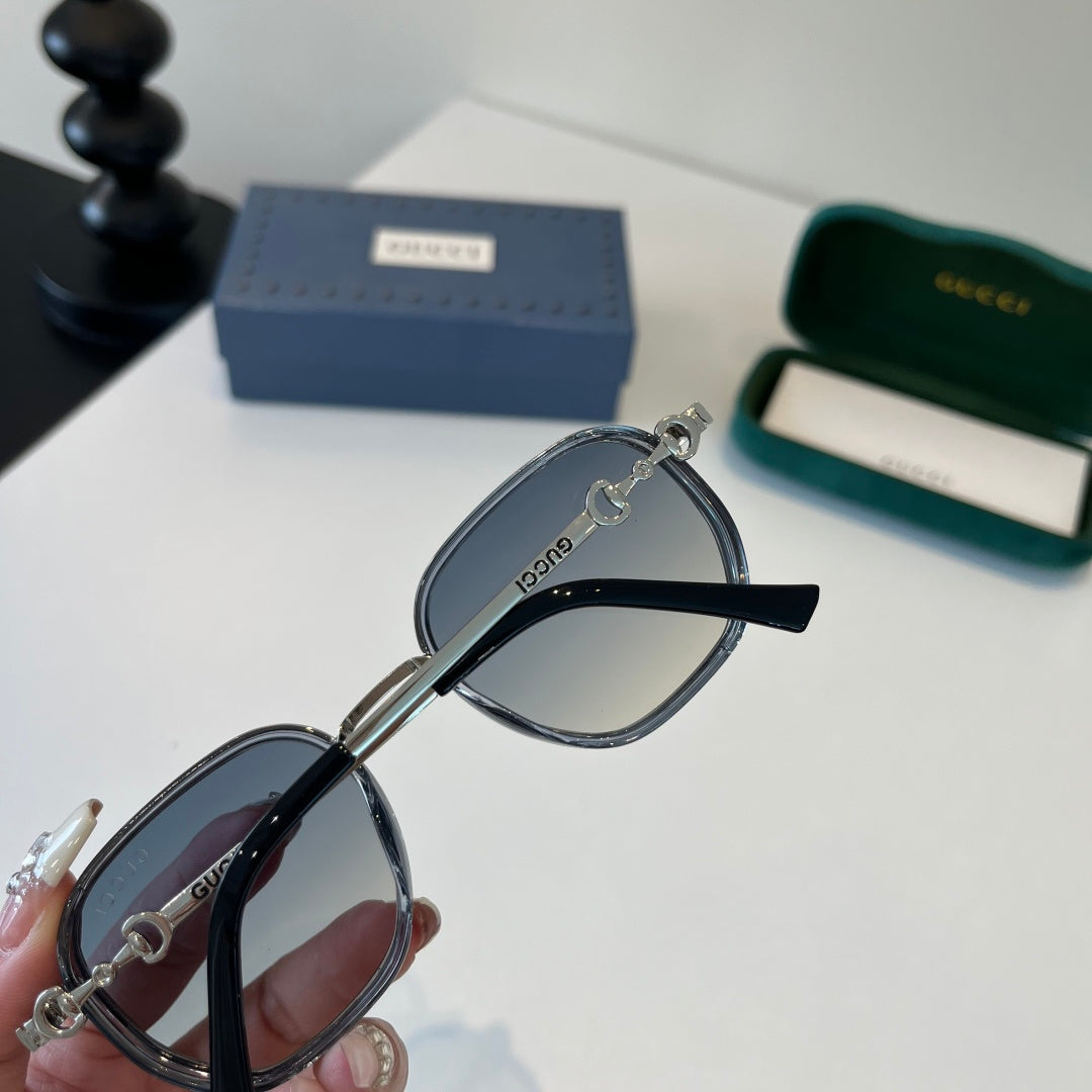 Gucci Oversized Silver Lens Sunglasses for Women - 132252 - detail image 6