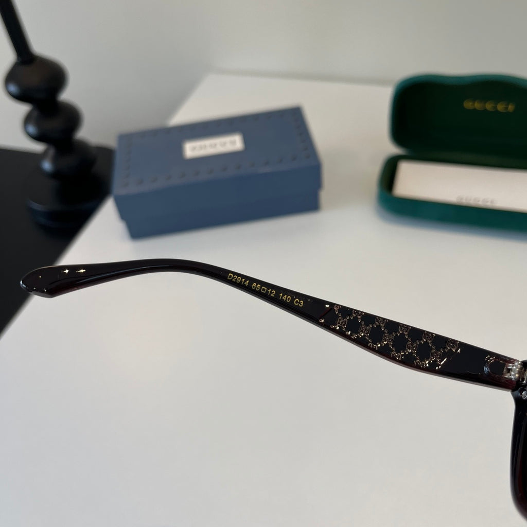 Gucci Oversized Red Lens Sunglasses for Women - 132254 - detail image 9