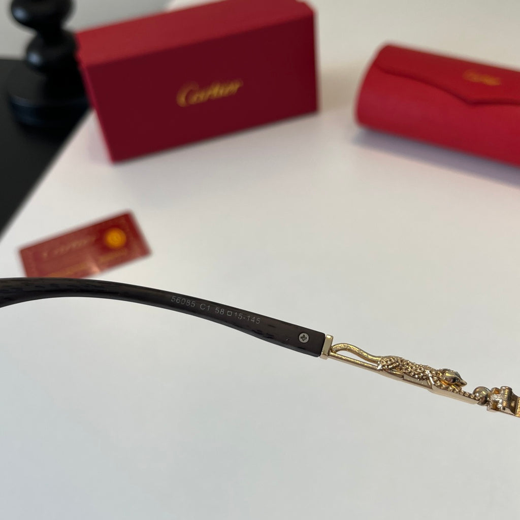 Cartier Lightweight Metal Rimless Silver Lens Sunglasses for Men & Wo - 132534 - detail image 9