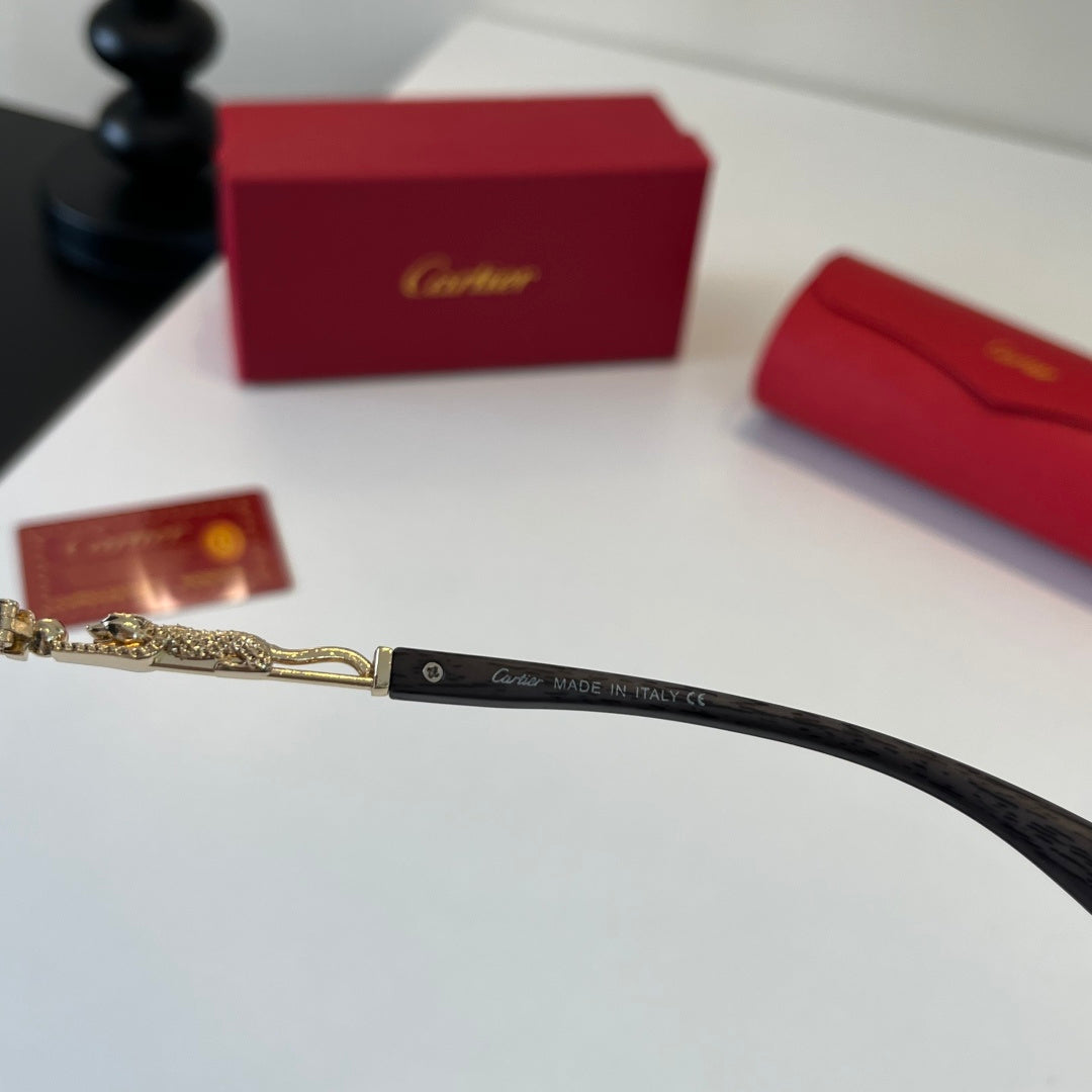 Cartier Lightweight Metal Rimless Silver Lens Sunglasses for Men & Wo - 132534 - detail image 10