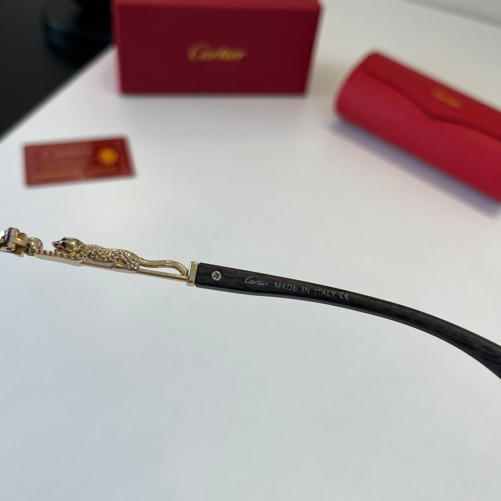 Cartier Lightweight Metal Rimless Silver Lens Sunglasses for Men & Wo - 372223 - detail image 10