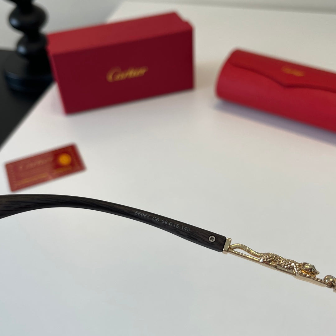 Cartier Lightweight Metal Rimless Silver Lens Sunglasses for Men & Wo - 132536 - detail image 8