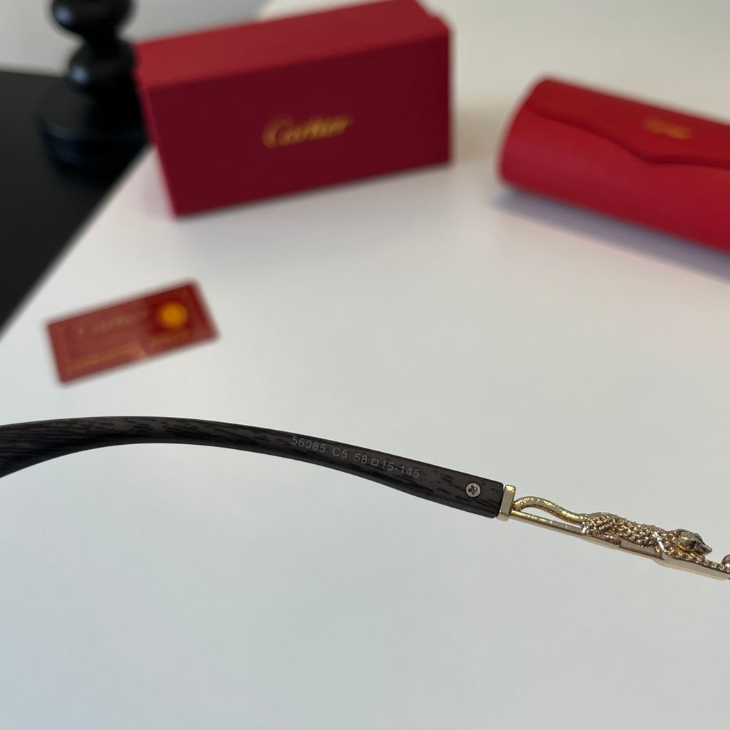 Cartier Lightweight Metal Rimless Silver Lens Sunglasses for Men & Wo - 132538 - detail image 8