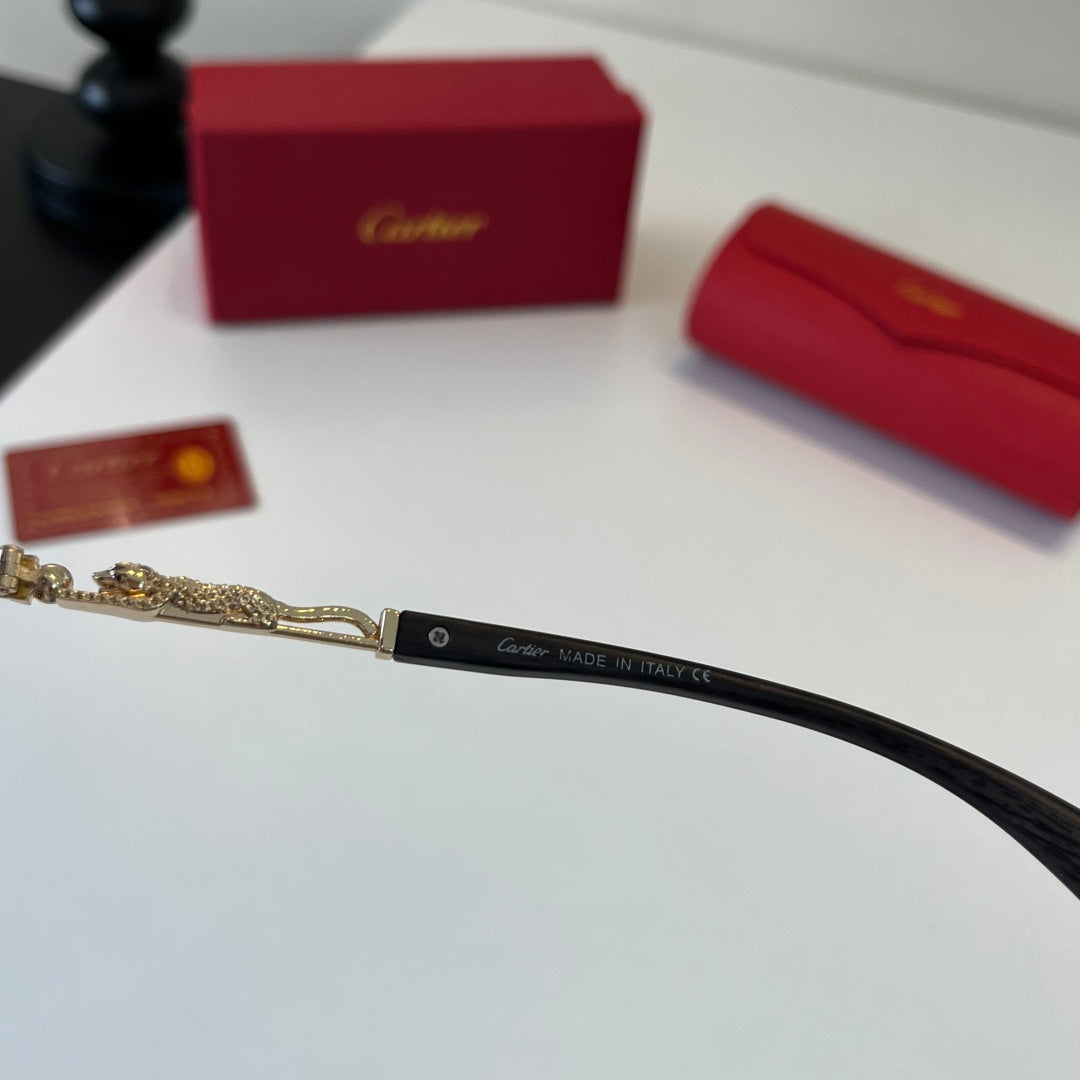 Cartier Lightweight Metal Rimless Silver Lens Sunglasses for Men & Wo - 372225 - detail image 9