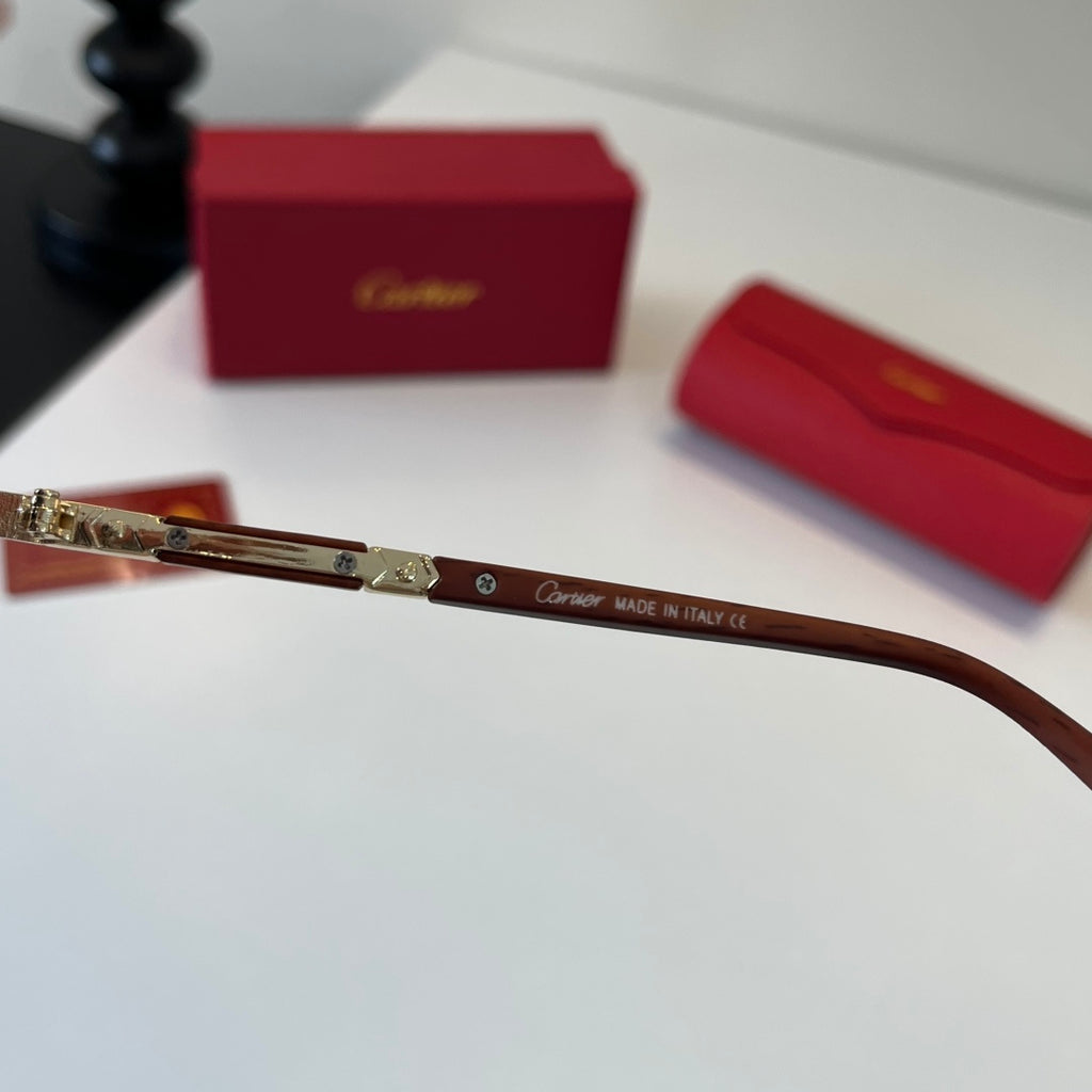 Cartier Lightweight Metal Rimless Silver Lens Sunglasses for Men & Wo - 372226 - detail image 10