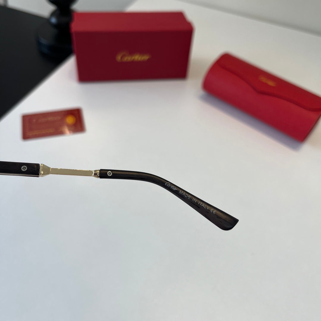 Cartier Lightweight Metal Rimless Blue Lens Sunglasses for Men & Wome - 372228 - detail image 9