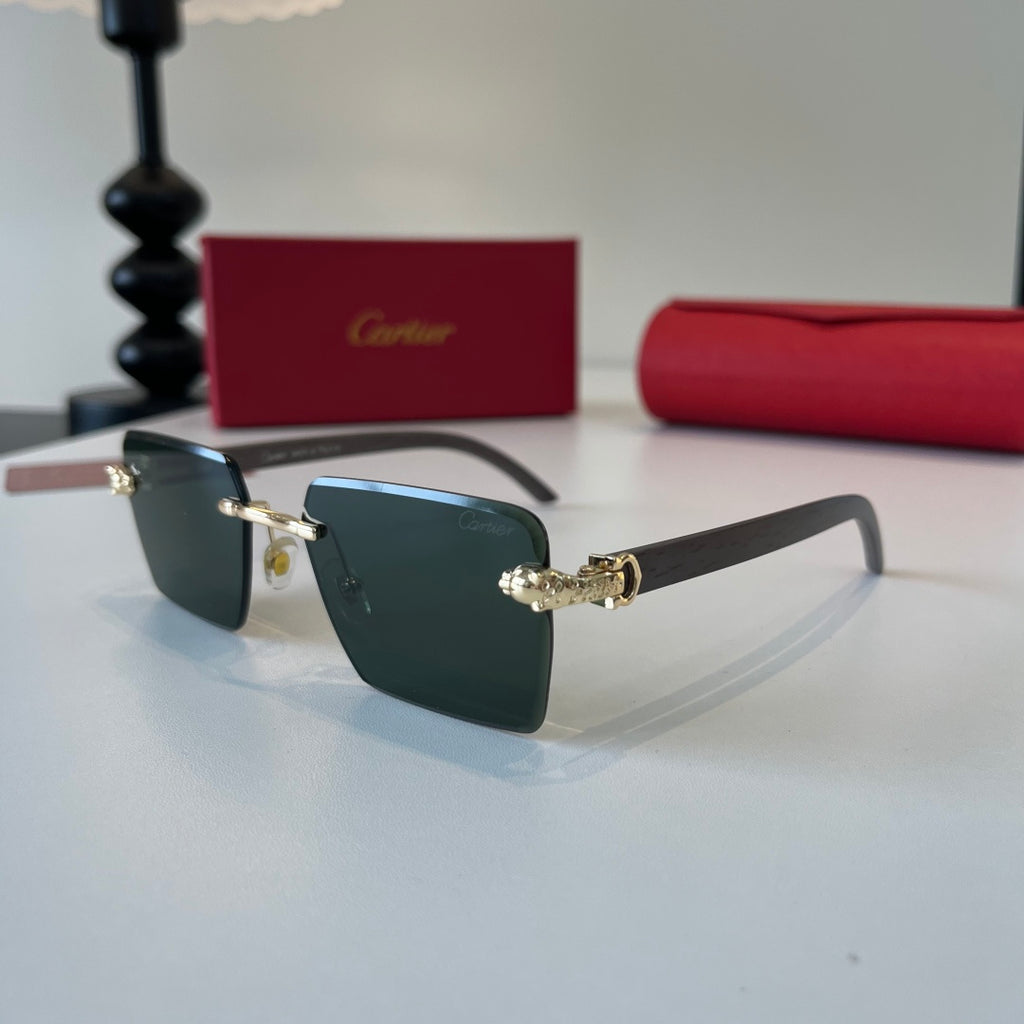 Cartier Lightweight Metal Rimless Silver Lens Sunglasses for Men & Wo - 372231 - detail image 3