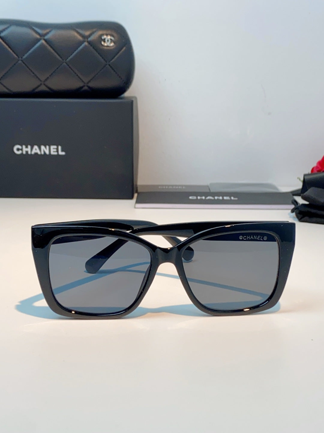 Chanel Polarized Square Gray Lens Sunglasses for Men & Women - detail image 2