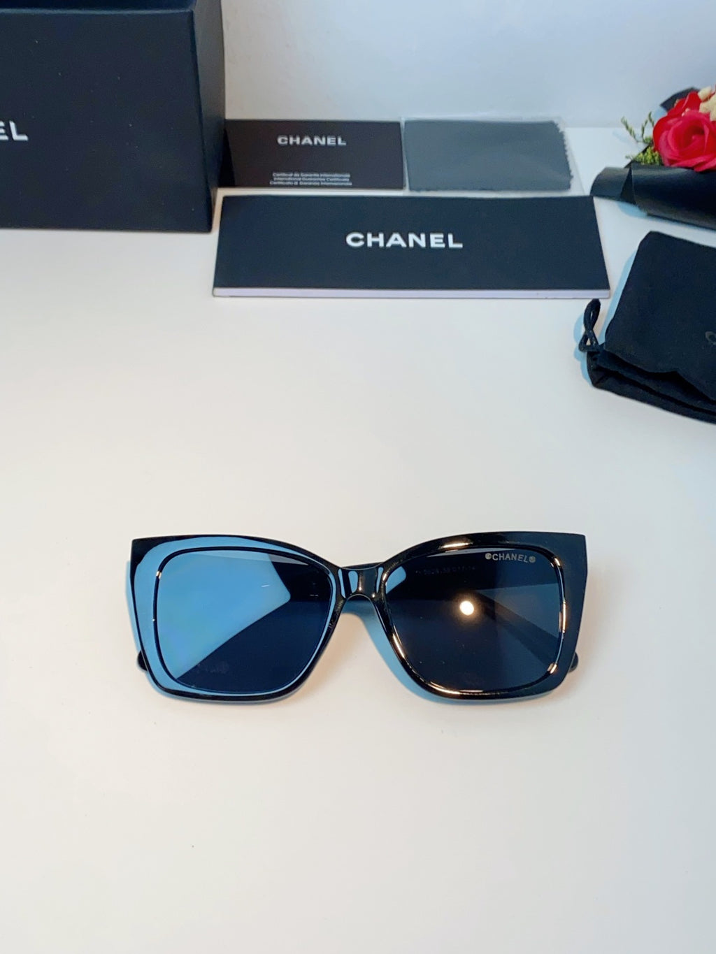 Chanel Polarized Square Gray Lens Sunglasses for Men & Women - detail image 9