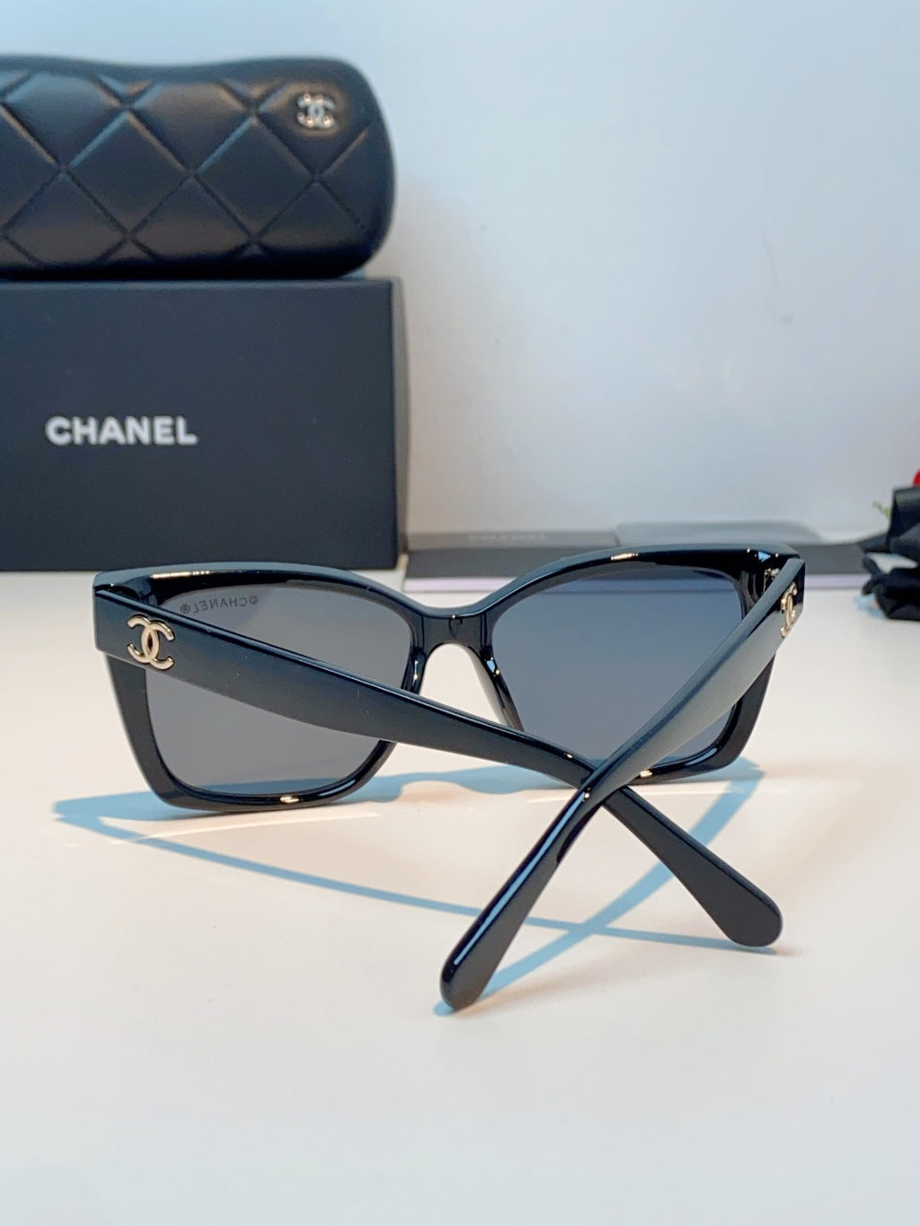 Chanel Polarized Square Gray Lens Sunglasses for Men & Women - detail image 3