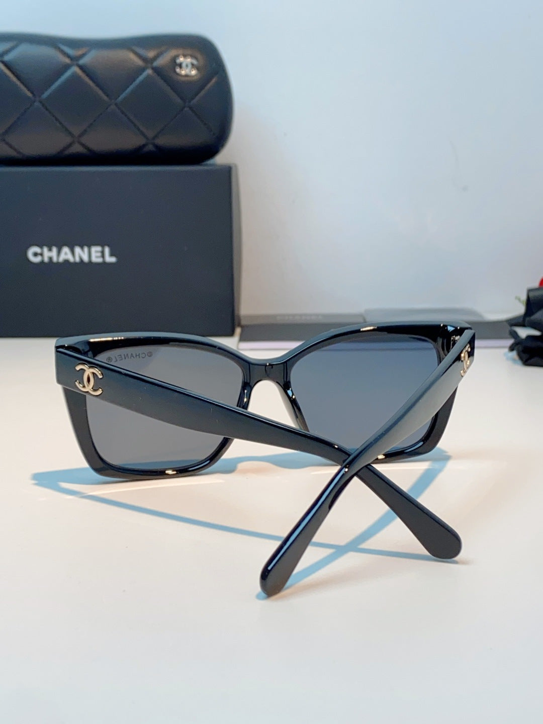 Chanel Polarized Square Gray Lens Sunglasses for Men & Women - detail image 3