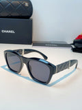 Chanel Folding Fashion Blue Lens Sunglasses for Men & Women