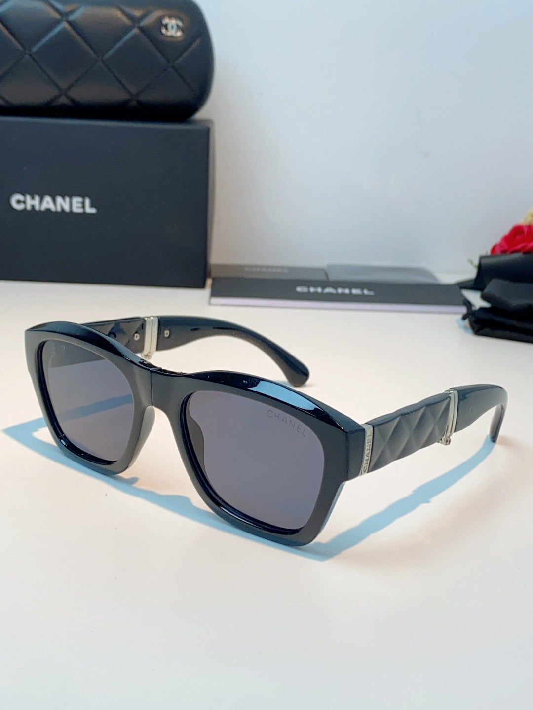Chanel Folding Fashion Blue Lens Sunglasses for Men & Women
