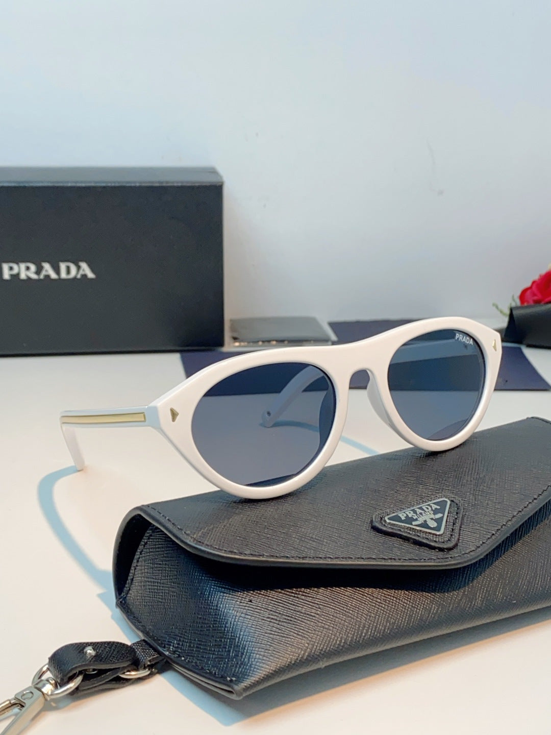 Prada Cat-Eye Silver Lens Sunglasses for Men & Women - 132505 - detail image 10