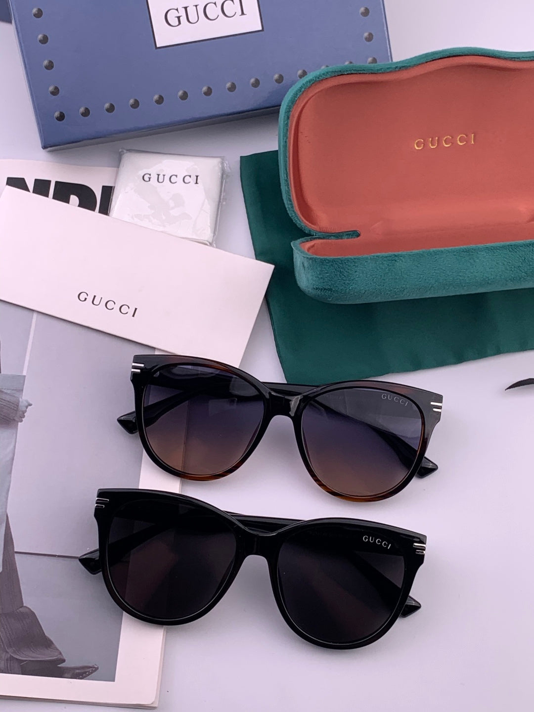 Gucci G2234 Polarized Square Pink Lens Sunglasses for Men & Women - 132296 - detail image 7