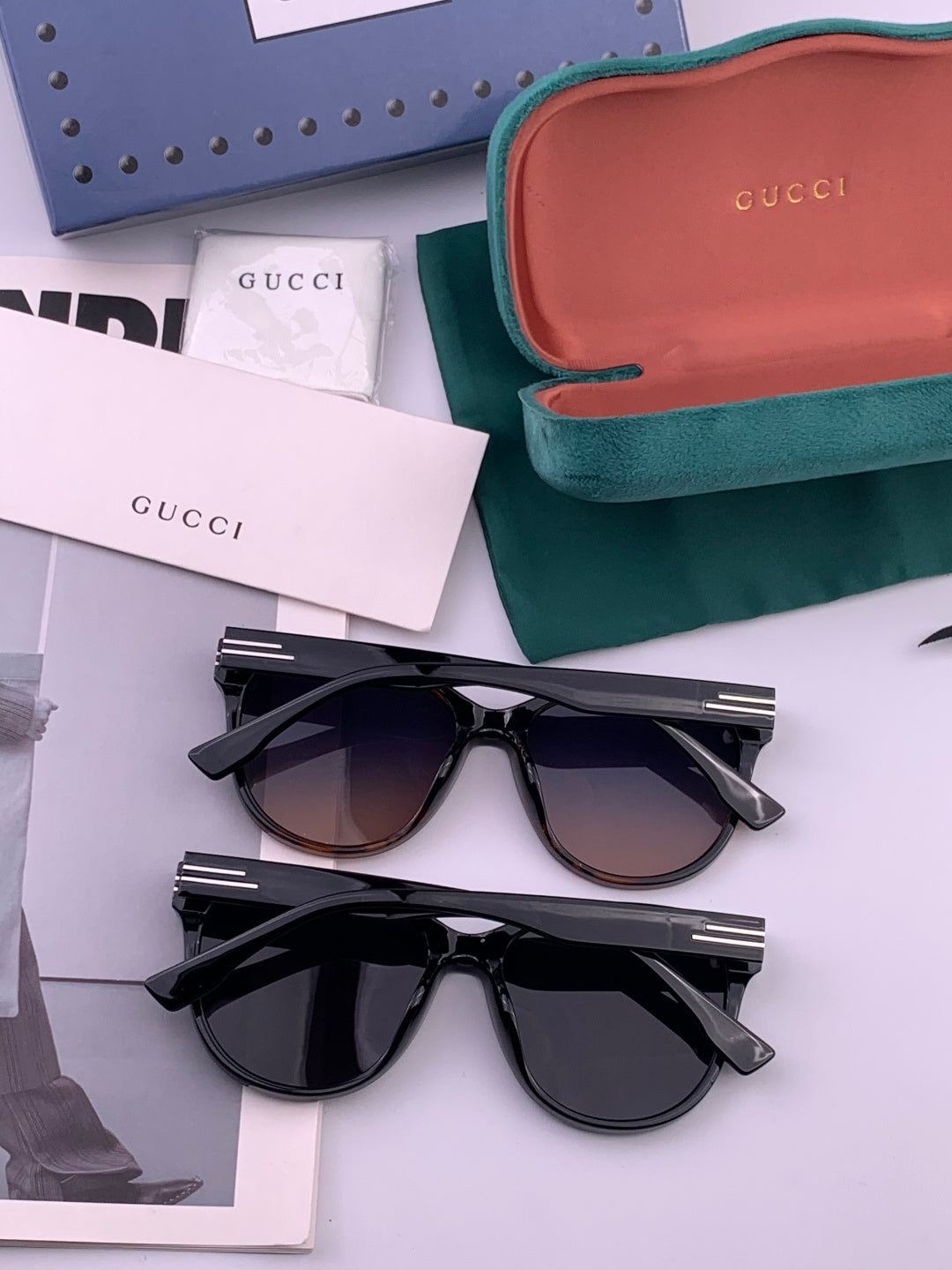 Gucci G2234 Polarized Square Pink Lens Sunglasses for Men & Women - 132296 - detail image 6