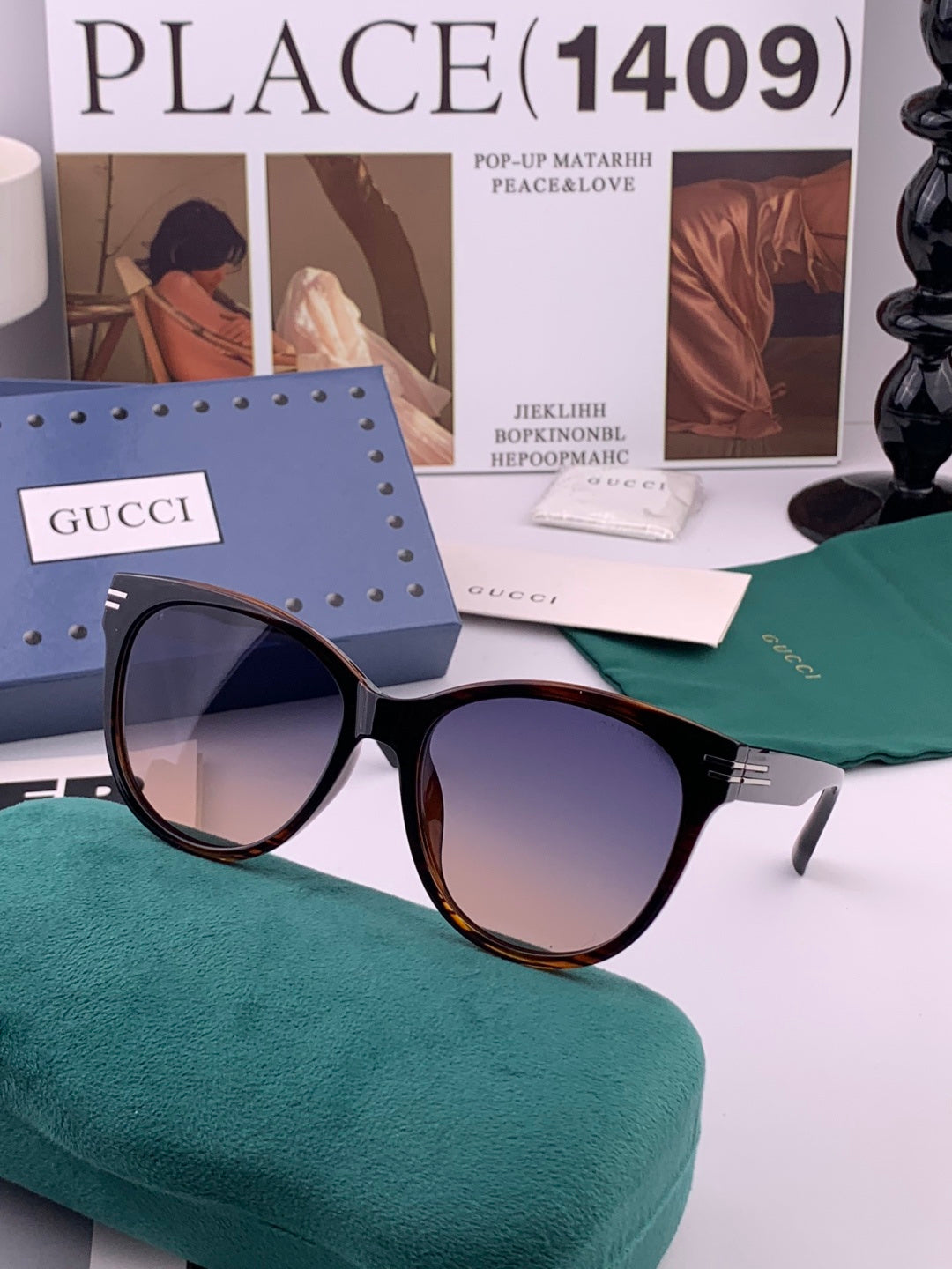 Gucci G2234 Polarized Square Pink Lens Sunglasses for Men & Women - 132296 - detail image 3