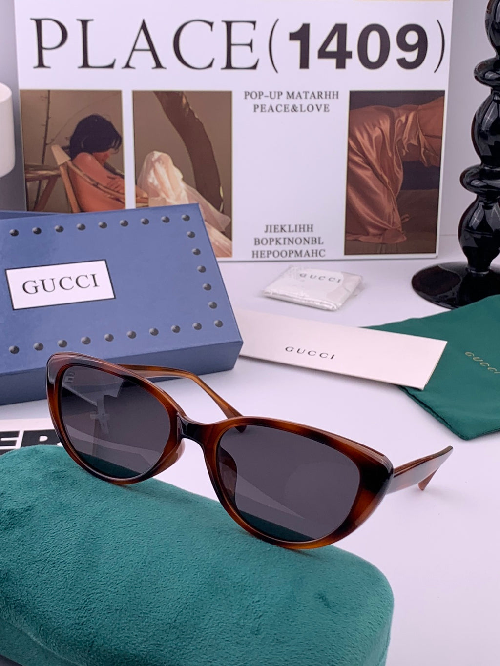 Gucci G3820 Polarized Square Black Lens Sunglasses for Men & Women - 132297 - detail image 4