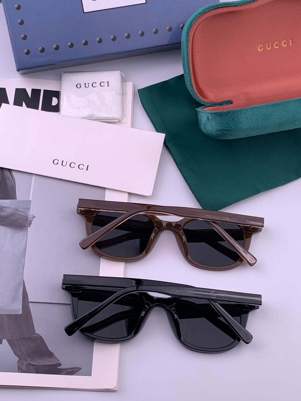 Gucci G5990 Polarized Square Gold Lens Sunglasses for Men & Women - 132294 - detail image 6