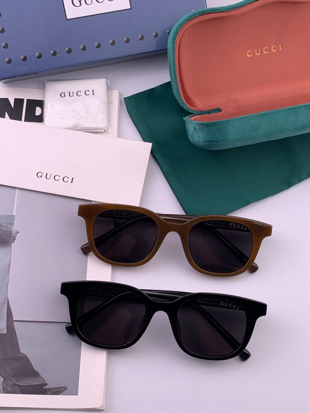 Gucci G5990 Polarized Square Gold Lens Sunglasses for Men & Women - 132294 - detail image 7