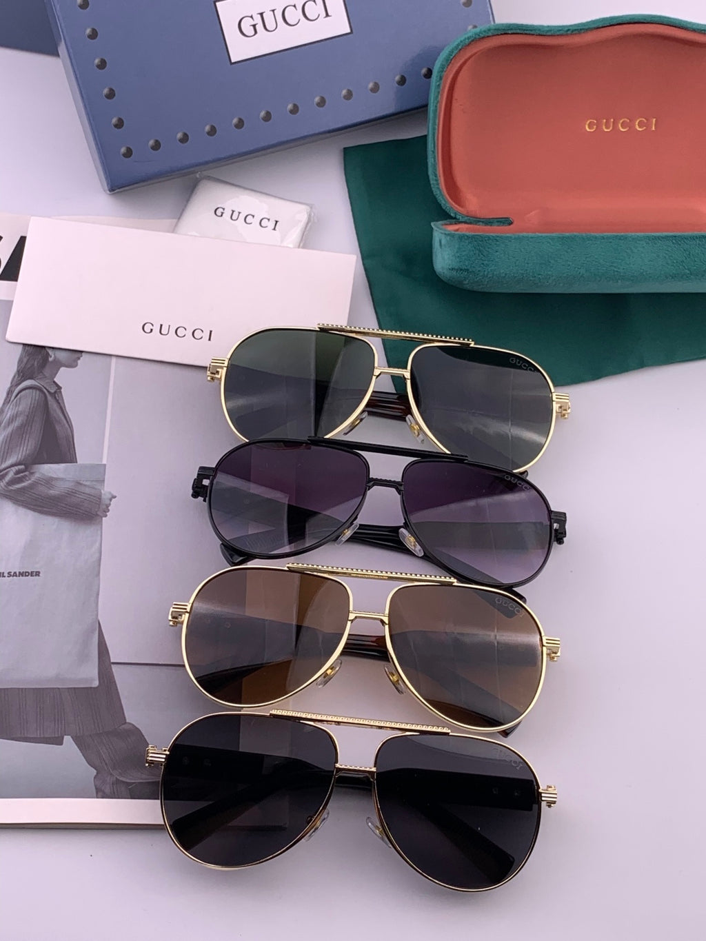 Gucci G08893 Aviator Black Lens Sunglasses for Men & Women - 132301 - detail image 7